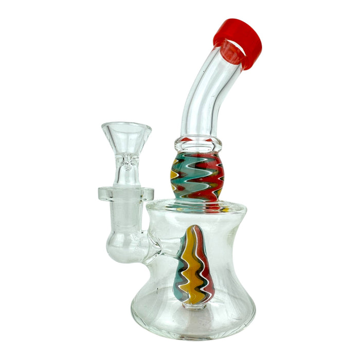 5.5" Mini Bent Neck WigWag Hourglass Water Pipe "WP-1158"