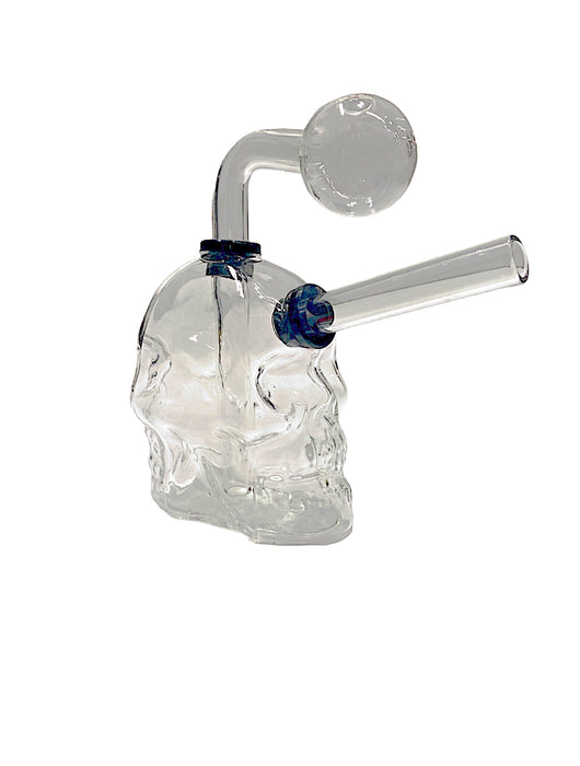 4" Glass Skull Double Face OB Water Pipe