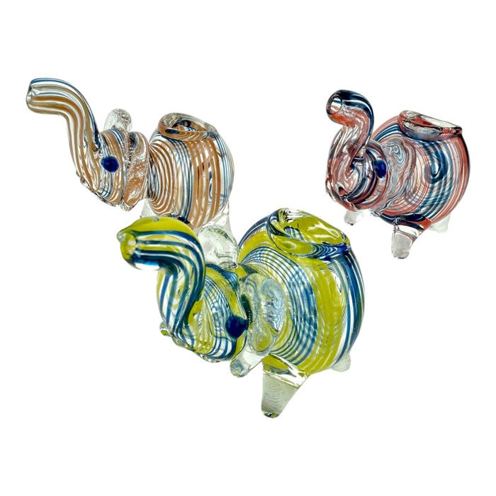 3" Small Elephant WigWag - Glass Hand Pipe