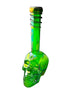 14" Skull Swirl Glass Glow in the Dark  Water Pipe