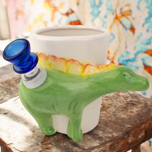 5" Dinosaur Mug Novelty Ceramic Pipe - #0619