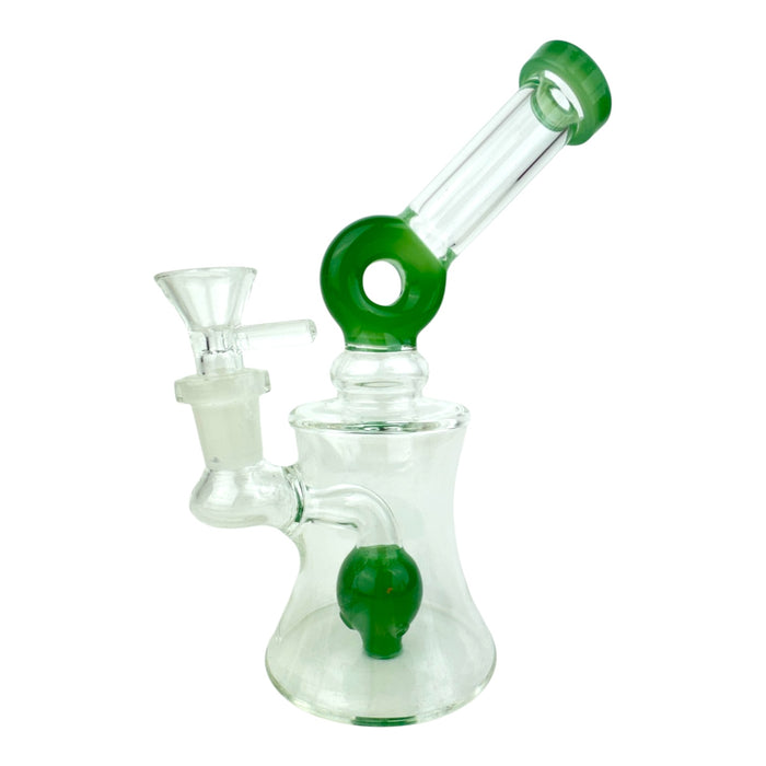 7" Hourglass Donut Glass Water Pipe "WP1250"