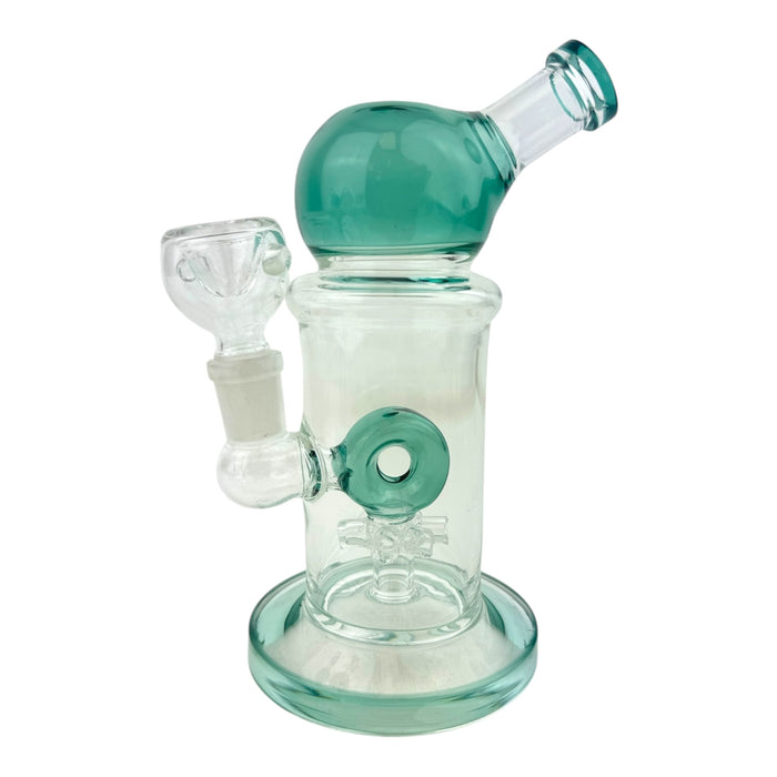 7” Donut Star Perc Glass Water Pipe