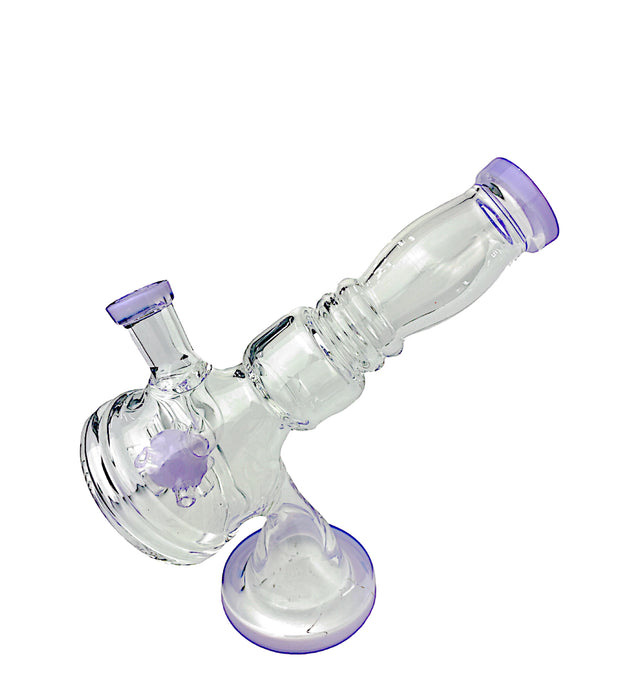 7" Dual Base Glass Water Pipe