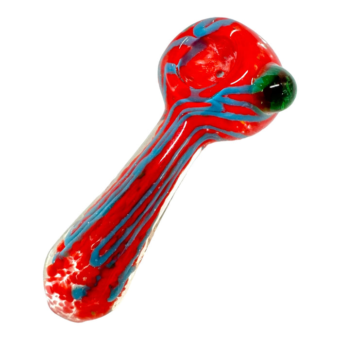 4” Wigwag Button Glass Hand Pipe