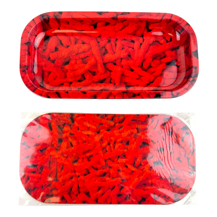 3D Small Metal Rolling Tray With Magnetic Lid 8" X 4"