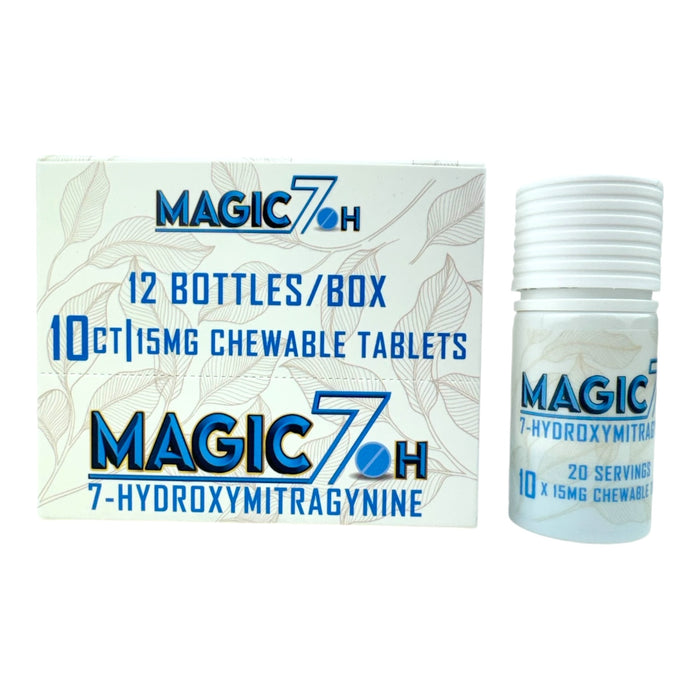 Magic 7oh 7-Hydroxymitragynine 10ct/15mg Chewable Tablets | 12 Bottles per display