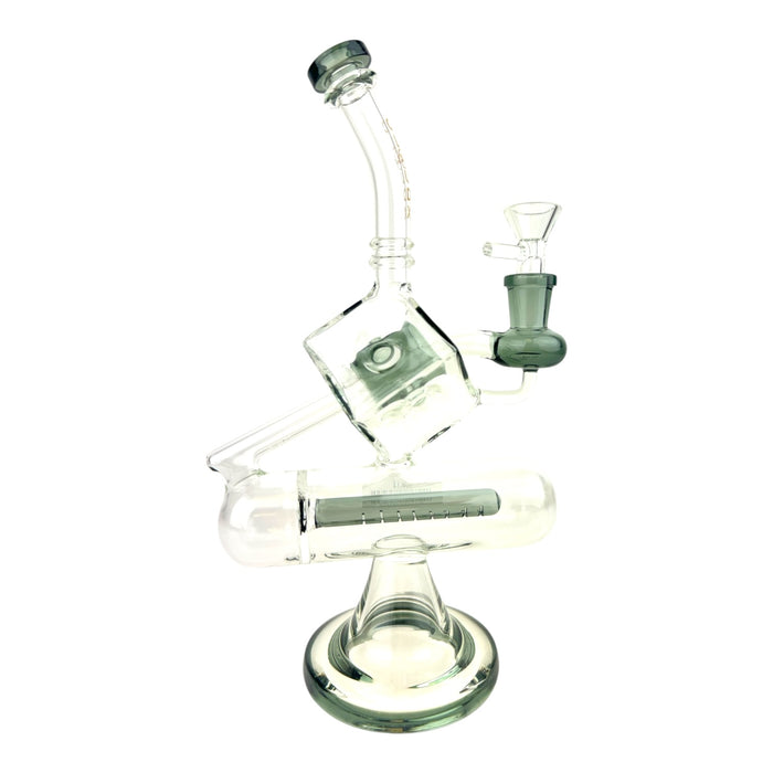 Cali Cloud X 10.5" Inline Perc Tube Square Bent Neck Water Pipe "WP14"