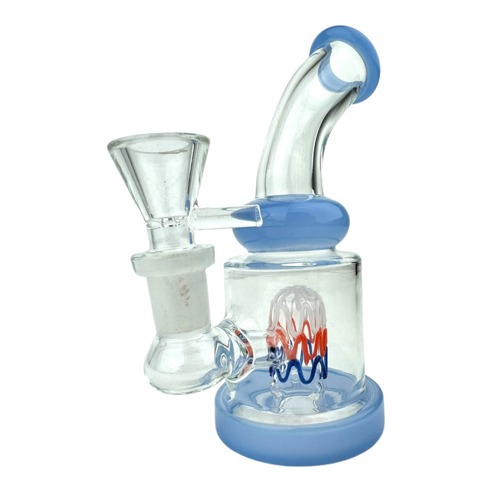 5.5" Bent Neck Glass Water Pipe "WP1214" (Assorted Colors)