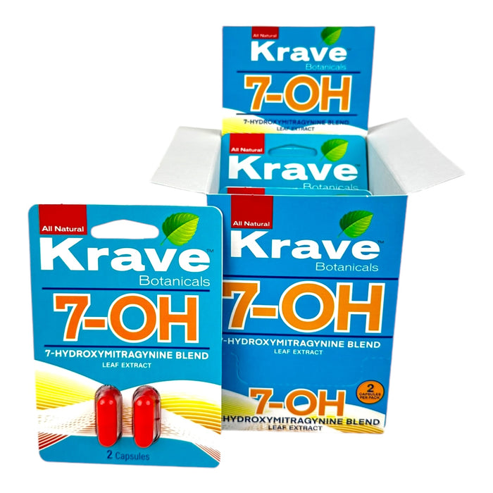 Krave 7-OH Capsules - 2 Caps / Blister Pack - 12 Packs Display