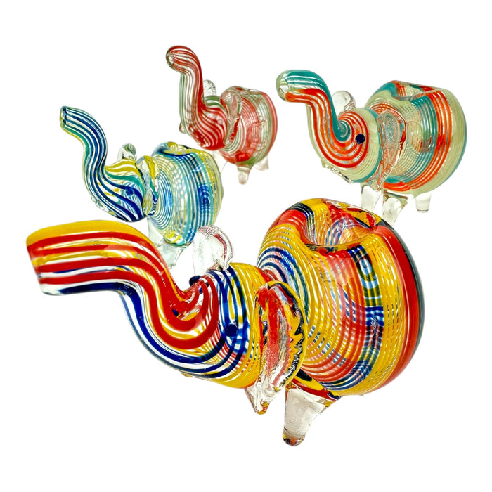 4" Medium Elephant Wig Wag Glass Pipe