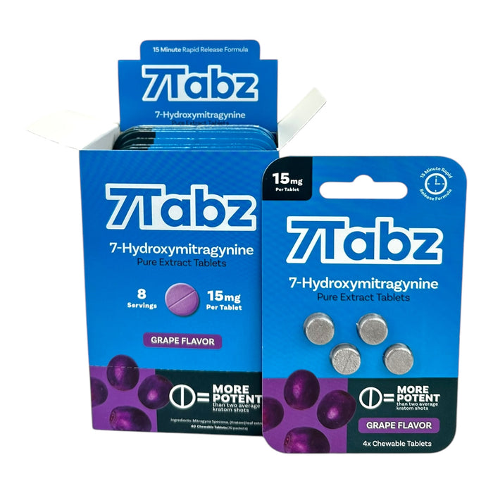 7Tabz 7-OH 15mg Tabs 4Tab-Blister Pack- 10pack Display | 20 D/Case