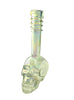 14" Skull Swirl Glass Glow in the Dark  Water Pipe