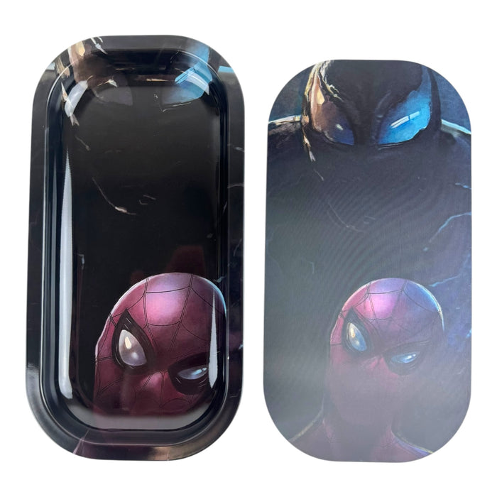 3D Small Metal Rolling Tray With Magnetic Lid 8" X 4"