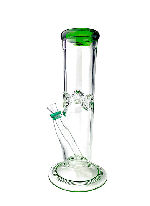 9" Swirl base Straight Glass on Glass Water Pipe