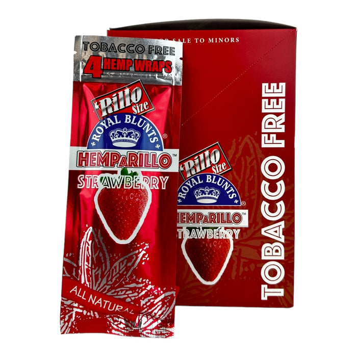 Royal Blunts HEMPARILLO Rillo Size 4 Wraps/Pouch | 15 Pouchs/Box | 30 Display/Case