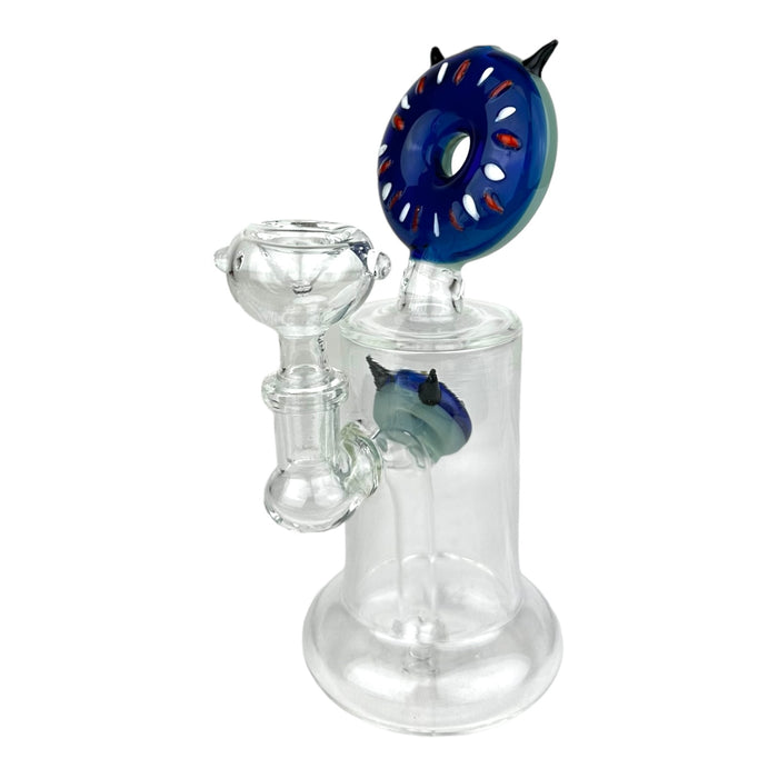 7" Devil Double Donuts Glass Water Pipe