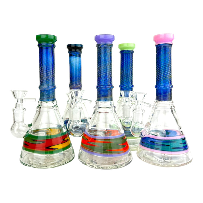 8.5" WigWag Beaker Glass Water Pipe "6006"