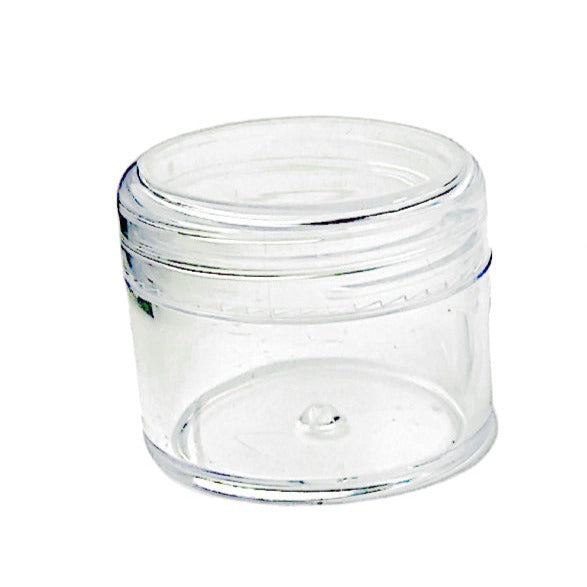 30g Clear Circle Plastic Jar W/ Clear Cap