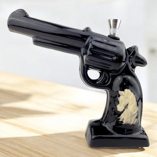 7" Magnum Revolver Handgun Ceramic Water Pipe