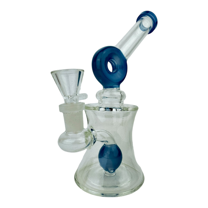 7" Hourglass Donut Glass Water Pipe "WP1213"(Assorted Colors)