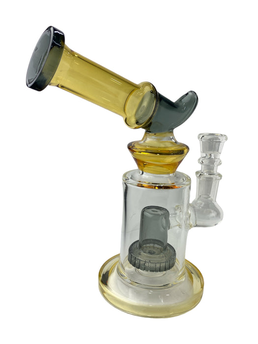 8.5" Bent Colored Recyclers Glass Water Pipe