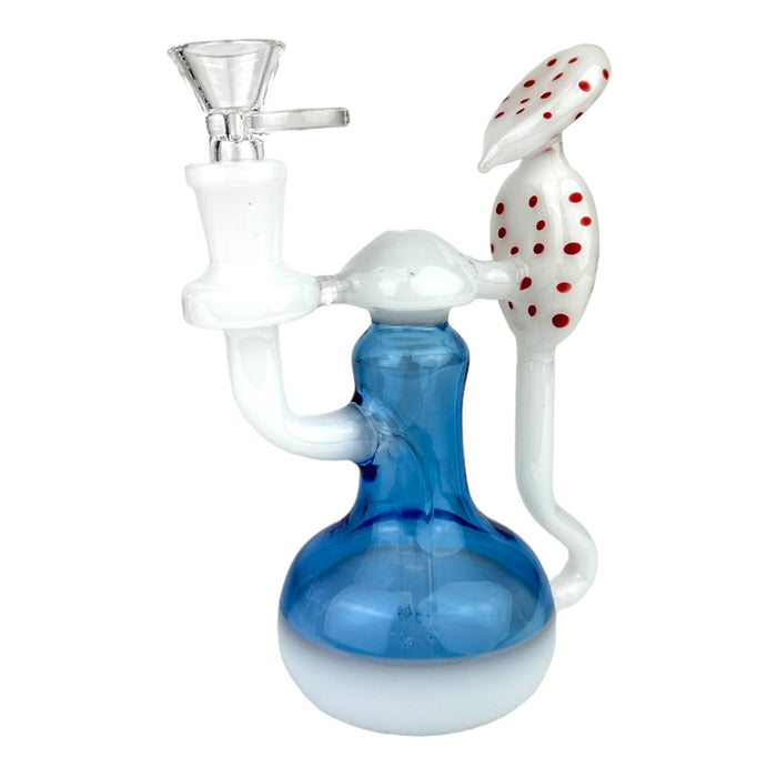 6.5" Teapot Shaped Colored Glass Water Pipe