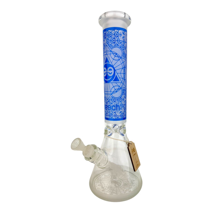 15.5" CHEECH Frosted Texture Beaker Glass Water Pipe 'CH-161'