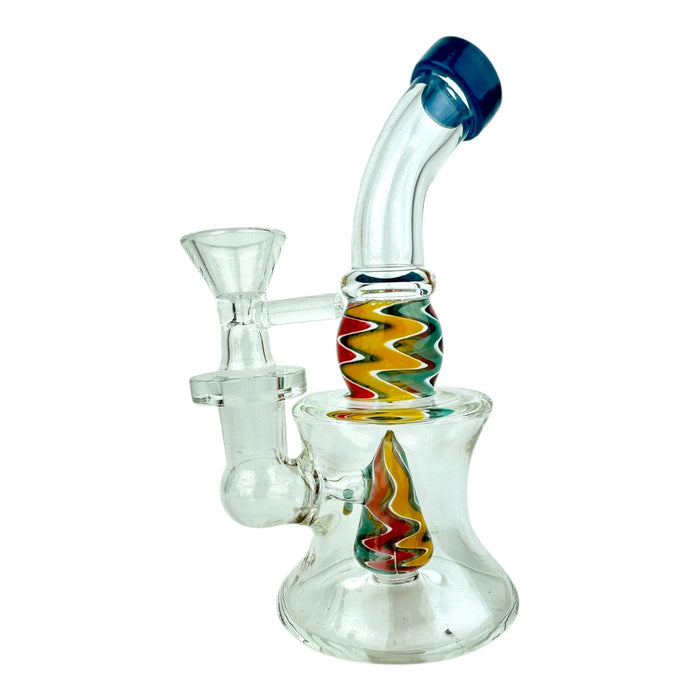 5.5" Mini Bent Neck WigWag Hourglass Water Pipe "WP-1158"