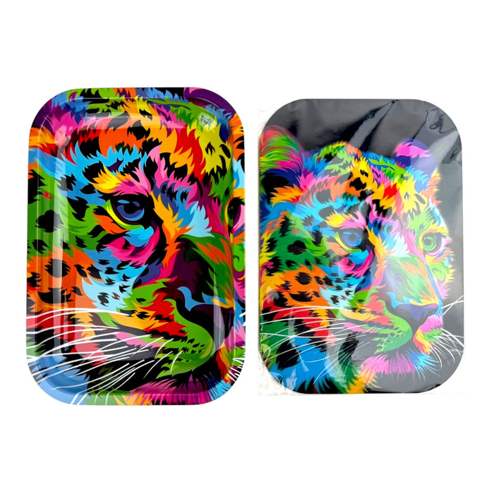 3D Medium Metal Rolling Tray With Magnetic Lid 6" x 9"