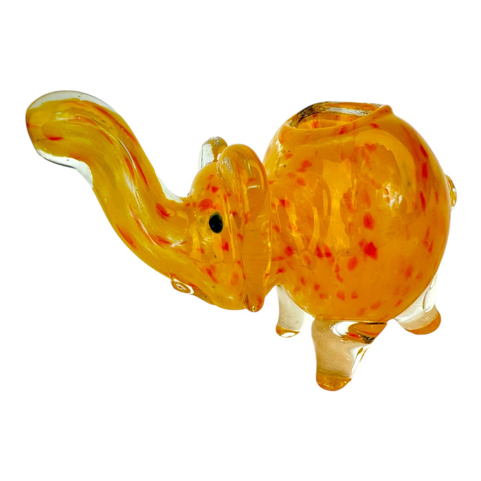 4" Medium Elephant Colored Glass Pipe  (Assorted Colors)