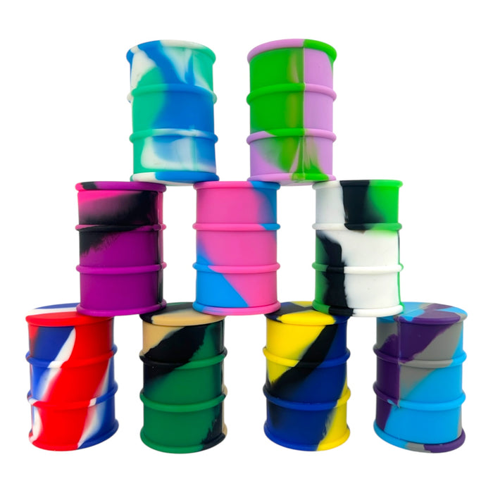 Oil Barrel Silicone Jar (Assorted Colors)