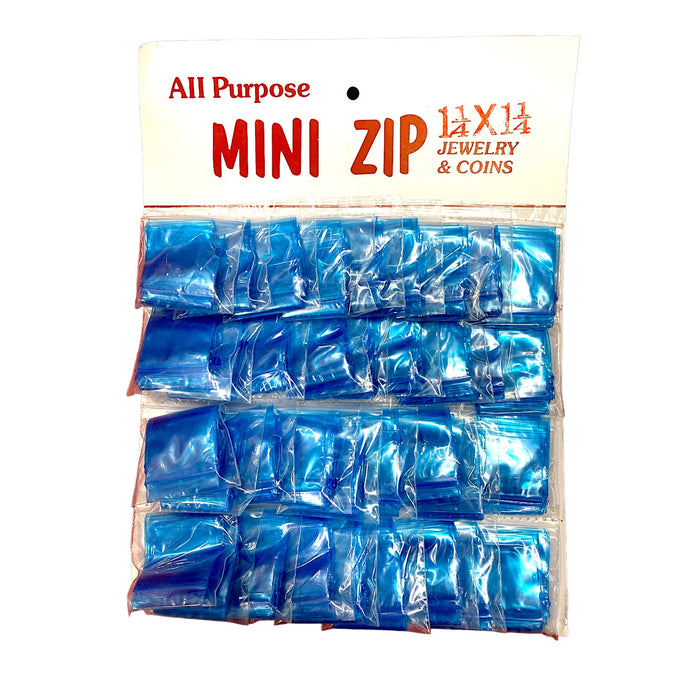 All Purpose Mini Zip Plastic Baggies Display 1 1/4 x 1 1/4