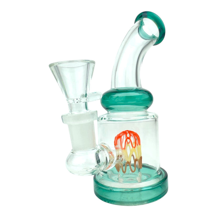 5.5" Bent Neck Glass Water Pipe "WP1214" (Assorted Colors)