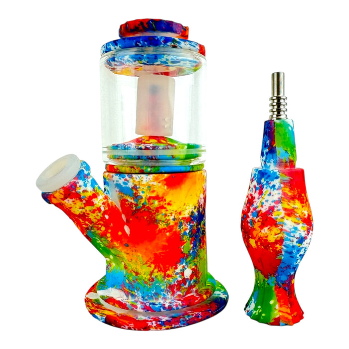 9.5" 4 in 1 Silicone Nectar Collector Water Pipe