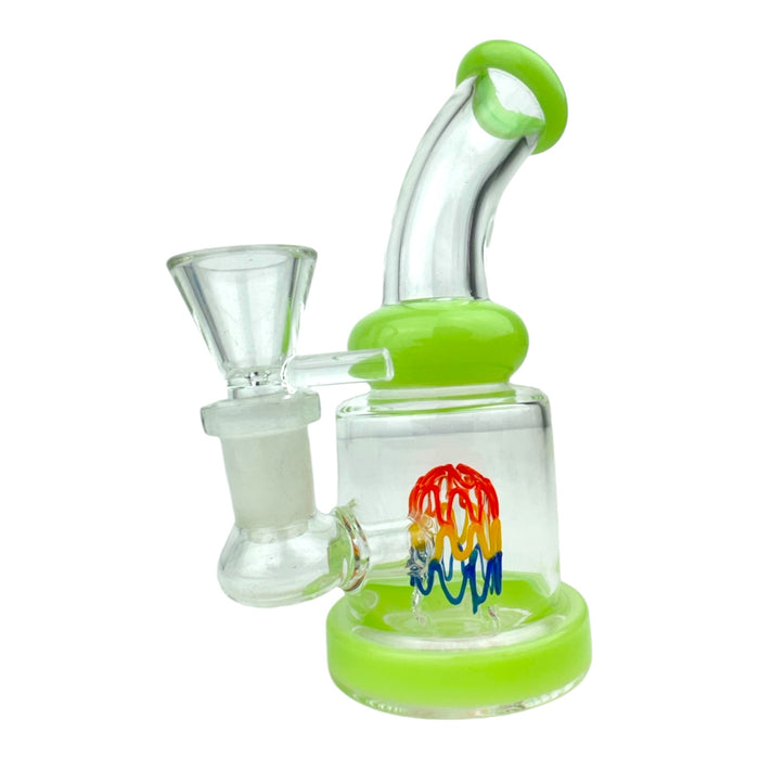 5.5" Bent Neck Glass Water Pipe "WP1214" (Assorted Colors)