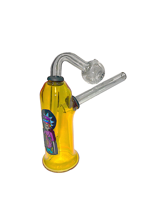 Colored Glass Bell Shape Medium 38x4 OB Water Pipe - Assorted Stickers