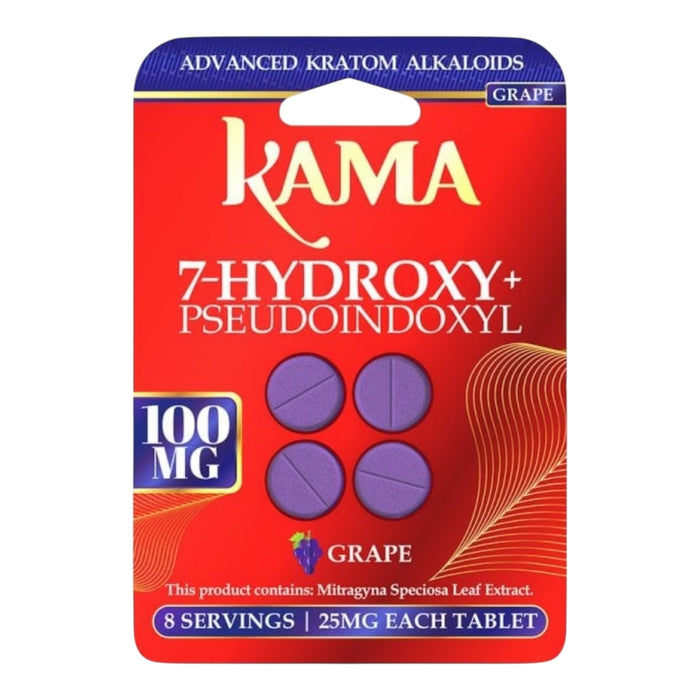 KAMA 7-Hydroxy + Pseudo 100mg Tablets | 4Tab | 10pc Display