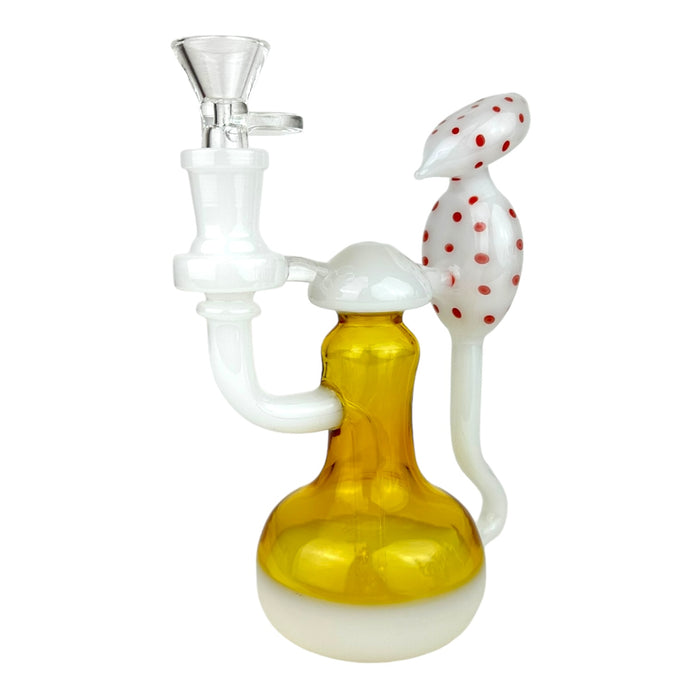 6.5" Teapot Shaped Colored Glass Water Pipe