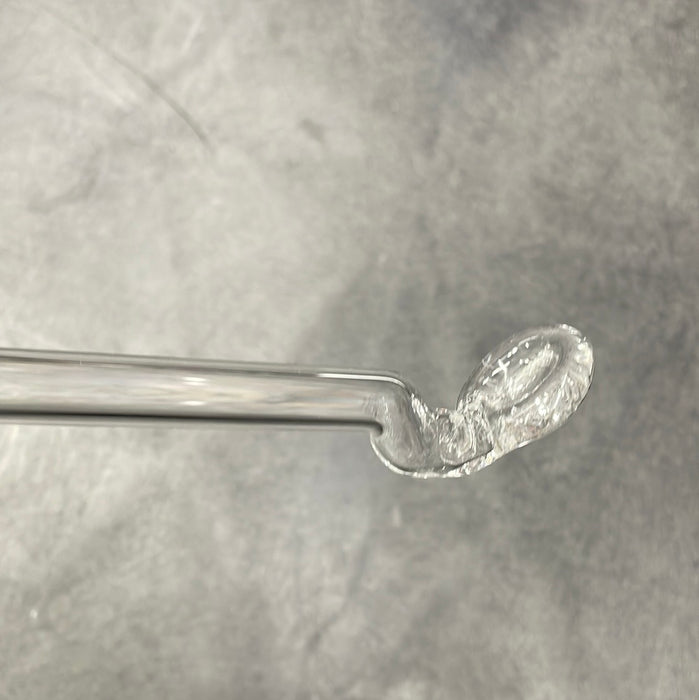 7" Clear Solid Glass Wand