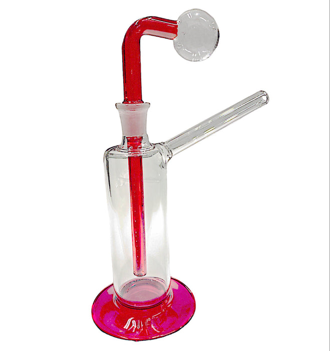 G/G 14mm Colored Base and Stem Cylinder OB Water Pipe