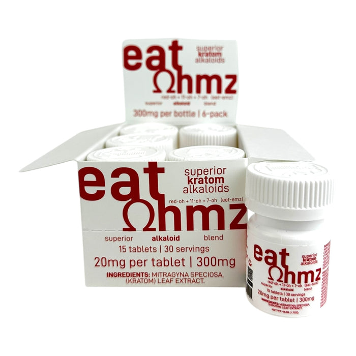 EAT OHMZ Red-oh + 7-oh 20mg 15 Tabs Jar - 6 Jars / Display | 30Displays /Case