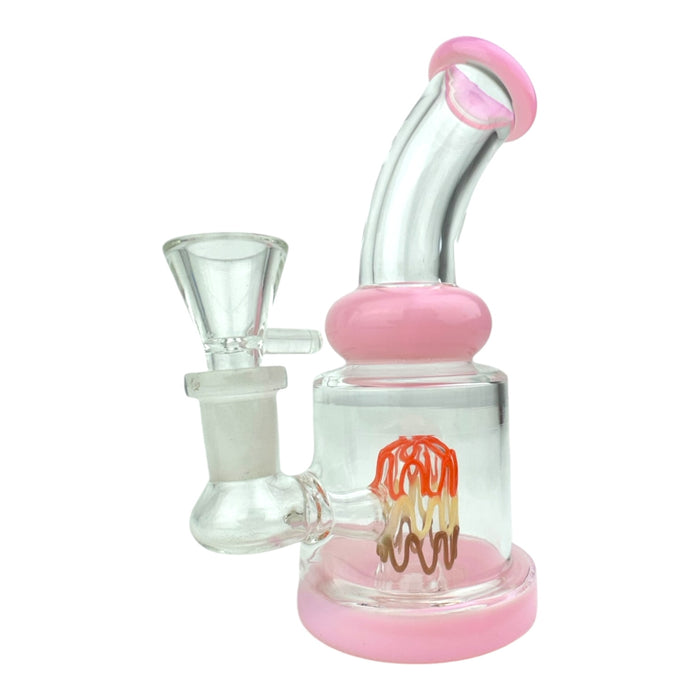 5.5" Bent Neck Glass Water Pipe "WP1214" (Assorted Colors)