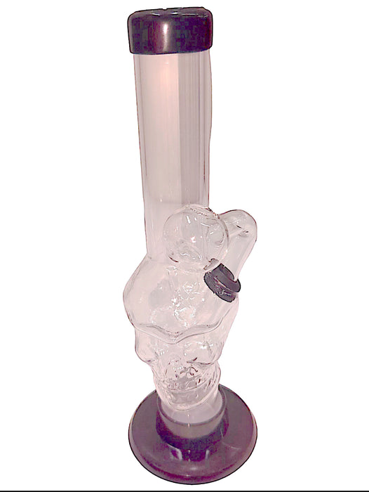 8" Skull Straight Neck Acrylic Water Pipe