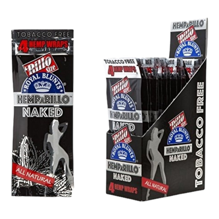 Royal Blunts HEMPARILLO Rillo Size 4 Wraps/Pouch | 15 Pouchs/Box | 30 Display/Case