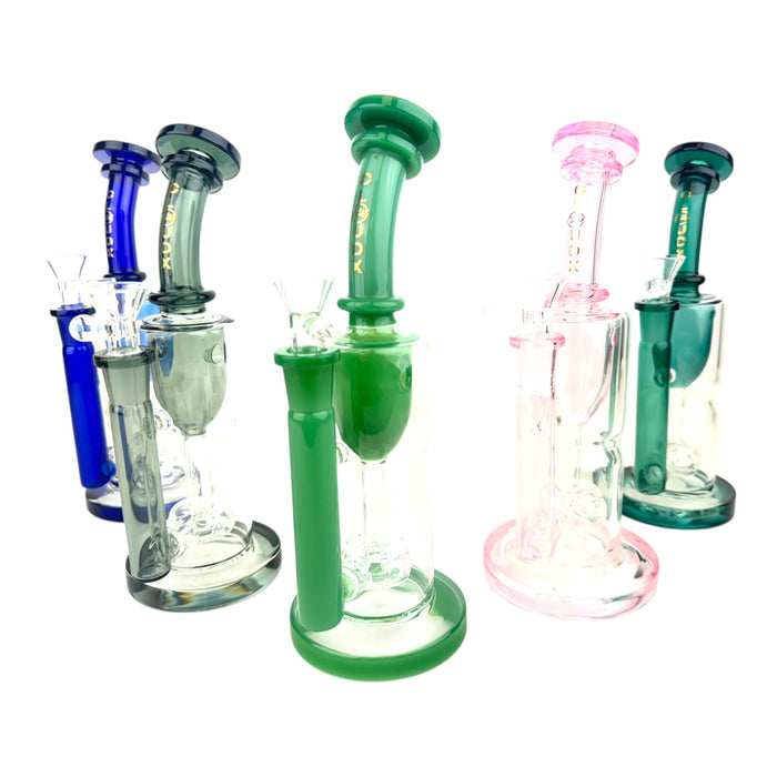 Cali Cloud X 10" Straight Tube Bent Neck Color Water Pipe "WP78"