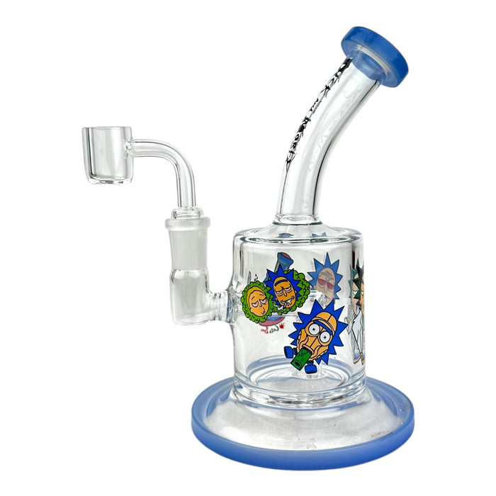 7" Clear Glass Water Pipe with  Character Decal