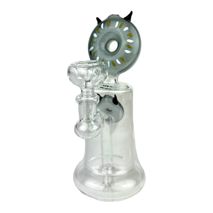 7" Devil Double Donuts Glass Water Pipe