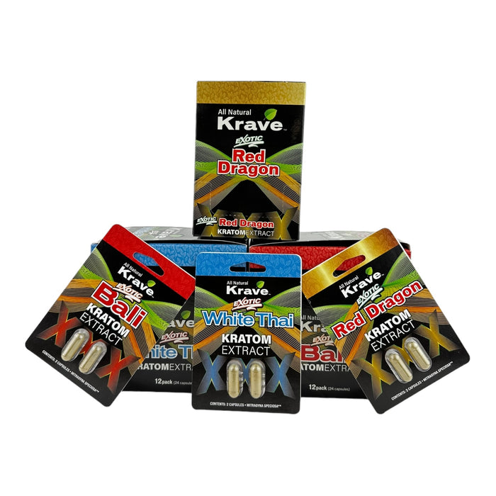 Krave Exotic Kratom Extract Capsules (12pk/Display)