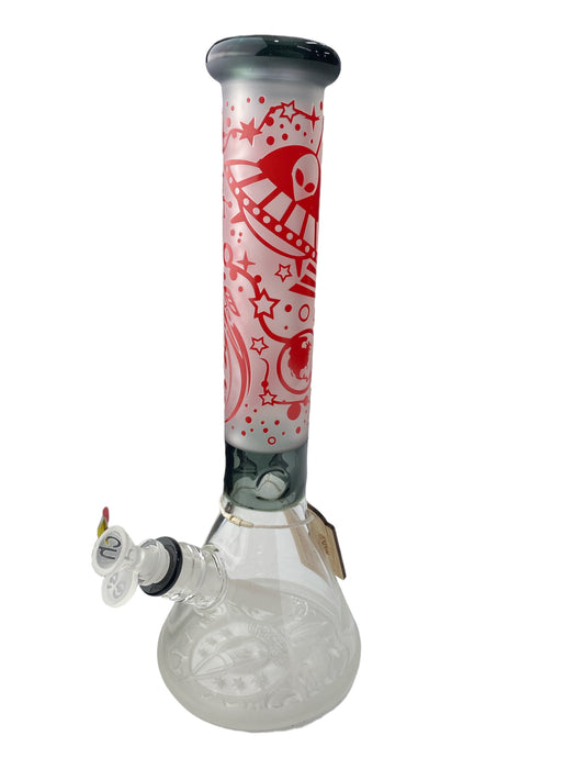 16" CHEECH  Frosted Space Beaker Glass Water Pipe 'CH-165'